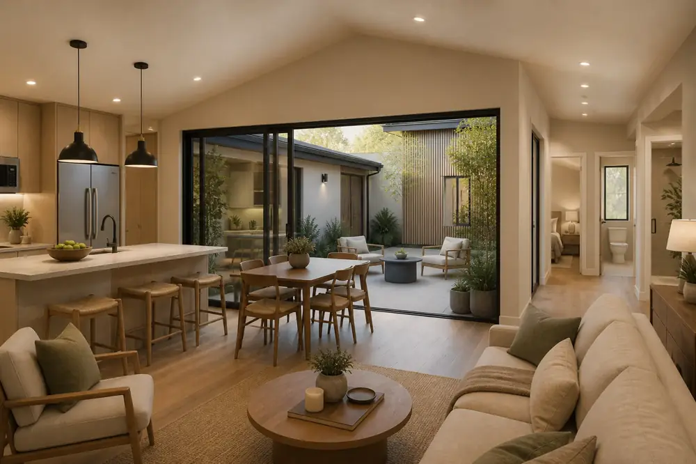 Courtyard interior, concept visualization