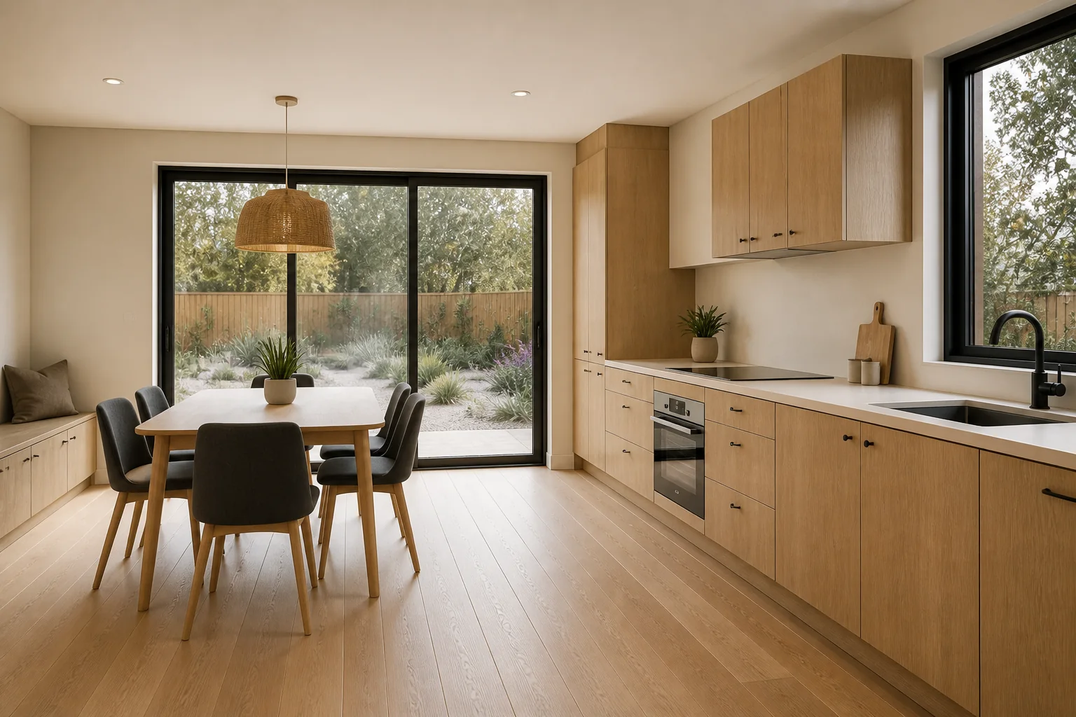 Two-Storey Retreat kitchen and dining, design study, concept visualization