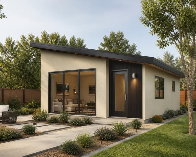 Flex, detached backyard home, concept visualization